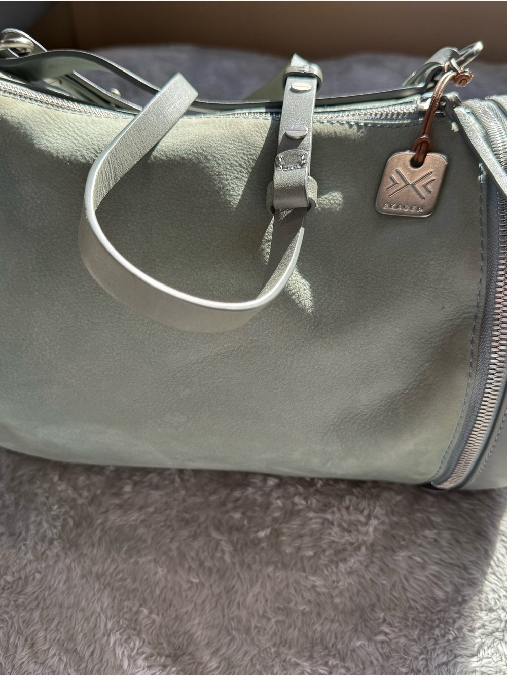 Skagen leather barrel bag